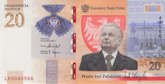 20 zloty 2021 Lech Kazynski